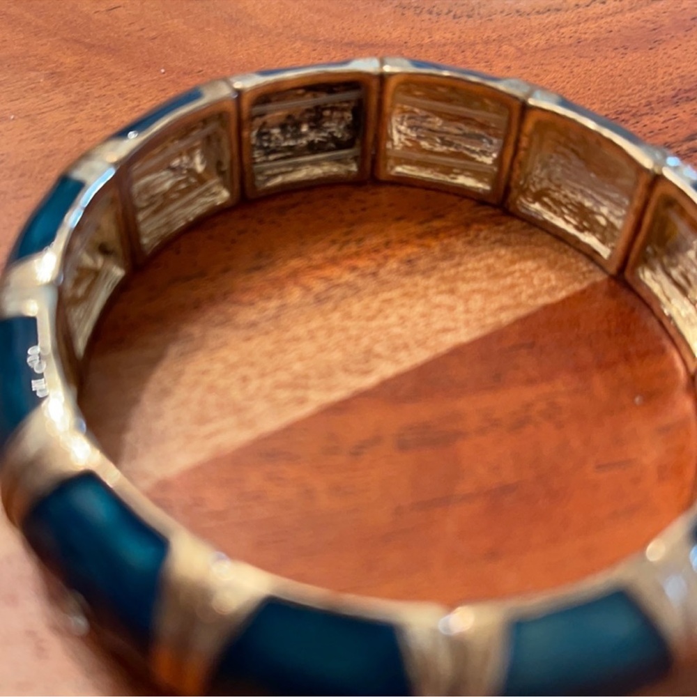 Cache Teal Stretch Bangle Bracelet - image 6